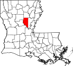 LaSalle Parish Map