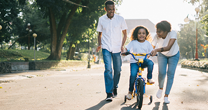 Family with Bicycle